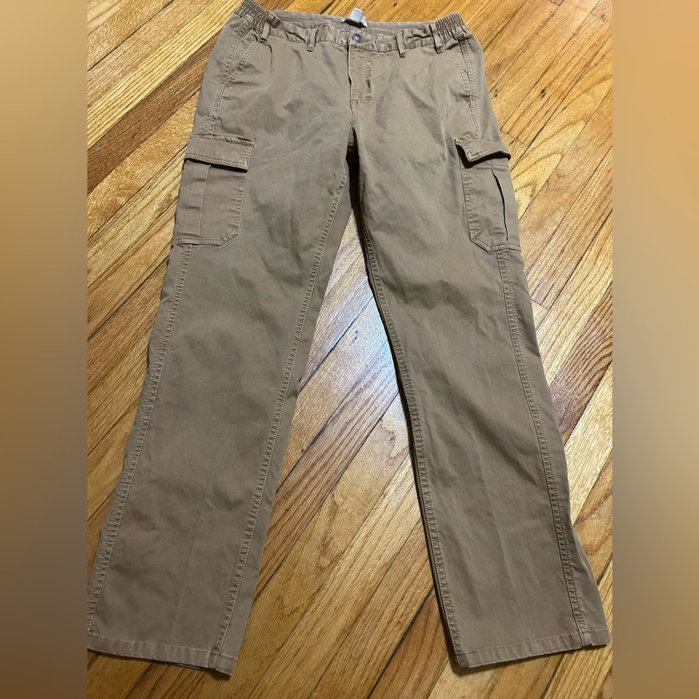 Carbon 2 Cobalt Mens Cargo Utility Pants Size 35 Tan Straight Leg Outdoors